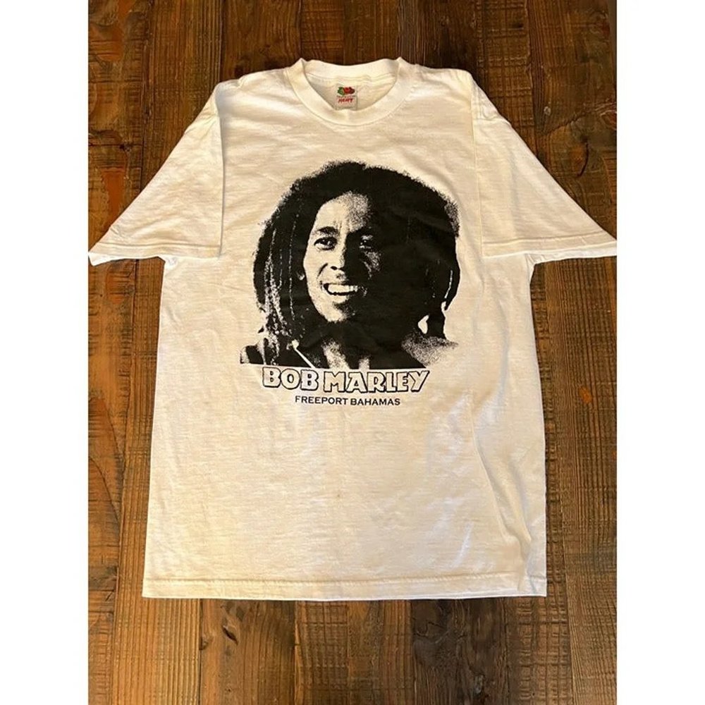 Bob Marley Freeport Bahamas White T-shirt Size Large